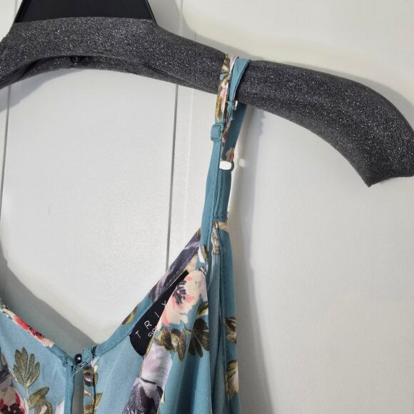 Trixxi Floral Sundress Belt Faux Wrap Lined Feminine NWT Size XL - Picture 8 of 11